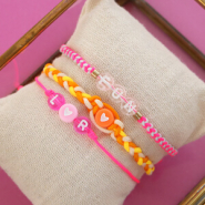 Set de inspiraciones Inspiración de verano con hilo macramé, abalorios letra acrílico y tarjetas de joyería