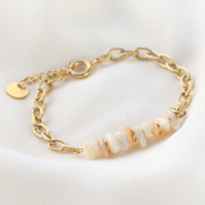 Set de inspiraciones Crea pulseras muy trendy con ayuda del jasseron de acero inoxidable y piedras naturales-