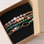 Set de inspiraciones Crea pulseras y pendientes con piedras naturales de jade
