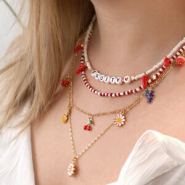 Set de inspiraciones DIY: Joyería funky con coloridos colgantes de flores y frutas