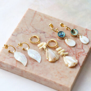 Set de inspiraciones Cómo crear joyería de verano con colgantes de concha