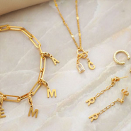 Set de inspiraciones Diseño de joyería personalizada con colgantes de letras