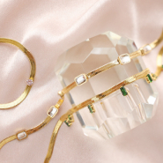 Set de inspiraciones Aquí te mostramos cómo llevar estos collares y pulseras de acero inoxidable con Crystal Glass juntos