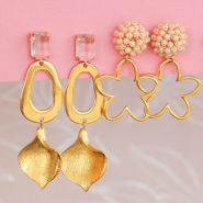 Set de inspiraciones Crea pendientes con los colgantes y entrepiezas metálicos DQ