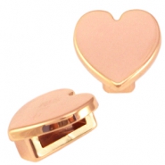 Correderas metálicas DQ Cuoio corazón oro rosado