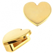 Corredera metálica DQ Cuoio corazón dorado (sin níquel)