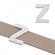 Corredera metálica DQ letra "Z" Ø10.3x2.3mm plata vieja (sin níquel)