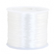 El&aacute;stico 0.7mm Transparente blanco