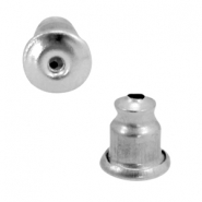 Cierre de pendientes en acero inox Plateado 