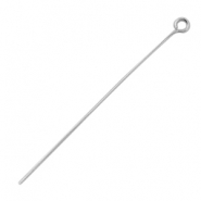 Bastón con anilla de acero inox 50mm plata (acero inox)