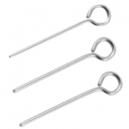 Bastón con anilla de acero inox 35mm plata (acero inox)