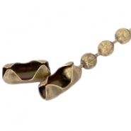 DQ terminal cadena bola para cadena 2mm Dorado viejo