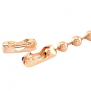 Fornituras metálicas DQ terminal cadena de bola para cadena 1.2mm oro rosado