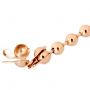 Fornituras metálicas DQ terminal para cadena de bola 1.2mm Oro rosado