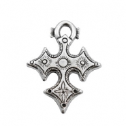 Colgantes met&aacute;licos TQ cruz Celta plata vieja (sin n&iacute;quel)