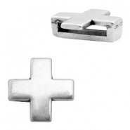 Fornituras metálicas TQ corredera ✚signo de más plata vieja (sin níquel)