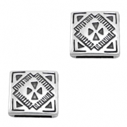 Fornituras metálicas TQ corredera cuadrada Ø13.8x2.4mm plata vieja (sin níquel)