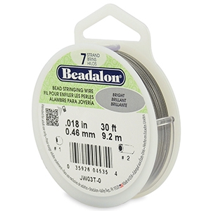 Hilo para enfilar Beadalon7 hilos 0.46mm Acero inox brillante