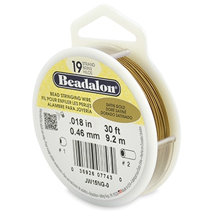Hilo para enfilar Beadalon19 hilos 0.46mm Oro satinado