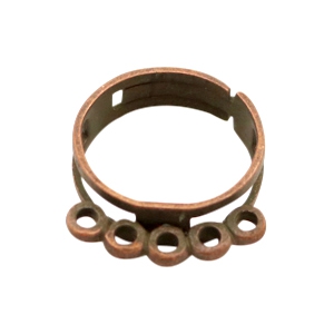 Fornituras met&aacute;licas TQ anillo ajustable con anillas cobre (sin n&iacute;quel)