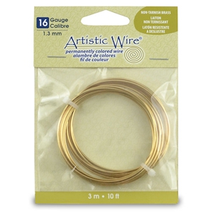 Alambre Art&iacute;stico Calibre 16 Lat&oacute;n resistente al deslustre