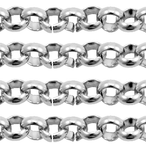 Fornituras Acero Inox jasseron 4mm plata vieja