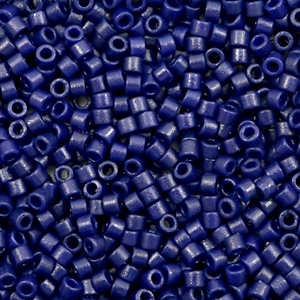 Abalorios Miyuki Delica's 11/0 Duracoat opaque matte dyed cobalt blue DB-2144