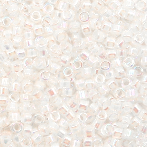Abalorios Miyuki Delica's 11/0 Pale peach lined AB crystal DB-52