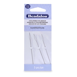 Aguja de ojo plegable Beadalon 6.4cm surtido Plateado