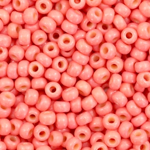 Miyuki Rocalla 8/0 Duracoat opaque light watermelon pink 8-4464