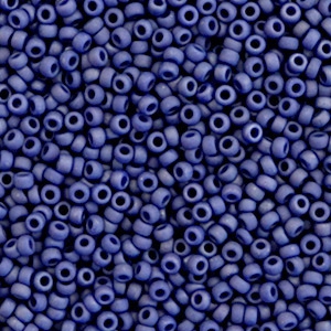 Miyuki Rocalla 11/0 Opaque matte luster cobalt blue 11-2075