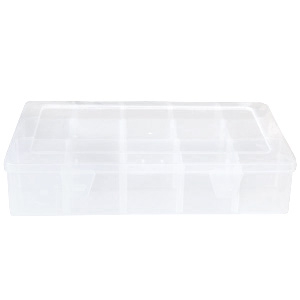 Expositor de joyer&iacute;a caja de almacenamiento 15 compartimentos transparente