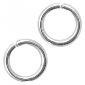 Fornituras Acero Inox anillas 4mm plata vieja