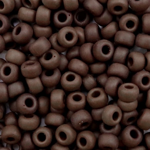 Miyuki Rocalla 6/0 Opaque matte chocolate brown 6-409F
