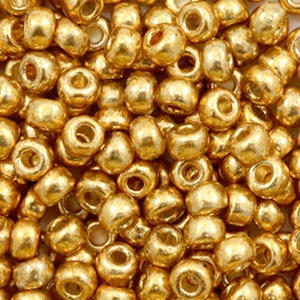 Miyuki Rocalla 6/0 Duracoat galvanized yellow gold 6-4203