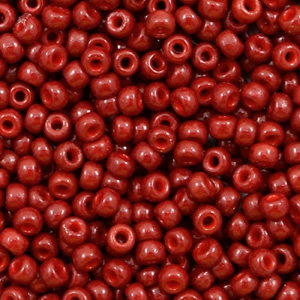Miyuki Rocalla 8/0 Duracoat opaque jujube red 8-4469