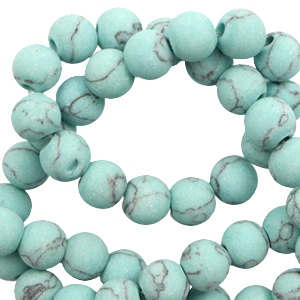 Piedras naturales Calcita mate con m&aacute;rmol look 8mm Azul turqueza claro