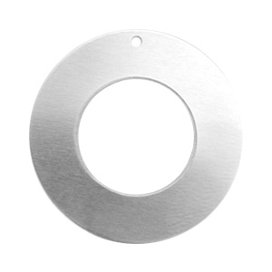 ImpressArt Placa de grabado anillo con agujero 25mm Alkeme Plateado