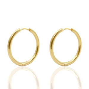 Pendientes Criolla Acero Inox 19mm Dorado