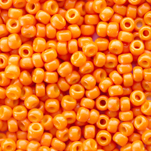 Miyuki Rocalla 8/0 Duracoat opaque kumquat orange 8-4454