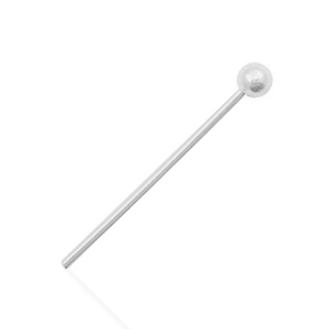 Plata 925 Fornituras bast&oacute;n con cabeza 20mm Plata