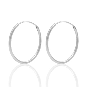 Plata 925 Fornituras pendiente criolla 18mm Plata