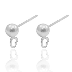 Plata 925 Fornituras pendiente base con anilla Plata