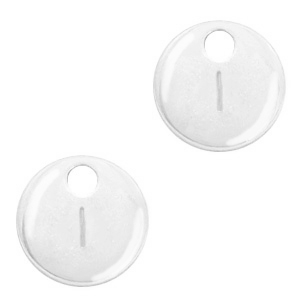 Colgantes met&aacute;licos Basic Quality letra I Plata vieja (sin n&iacute;quel)