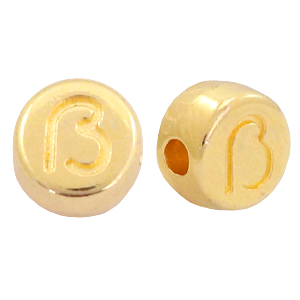 Abalorios letras met&aacute;licos DQ &szlig; Dorado (sin n&iacute;quel)