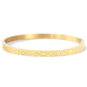 Pulseras Acero Inox serpiente Dorado