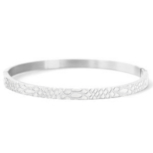 Pulseras Acero Inox serpiente Plateado
