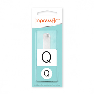 ImpressArt Monogram sello con letra may&uacute;scula Q 10mm Plateado