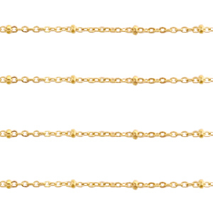 Fornituras acero inox jasseron 2.0mm Dorado