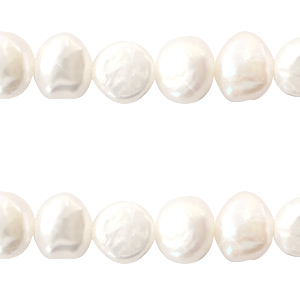 BQ Perlas de agua dulce nugget redondas 7-8mm Blanco natural